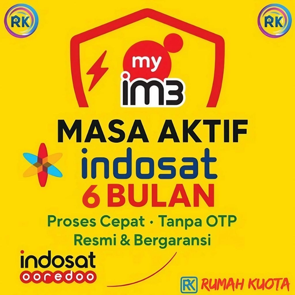Masa Aktif INDOSAT 6 Bulan Bergaransi