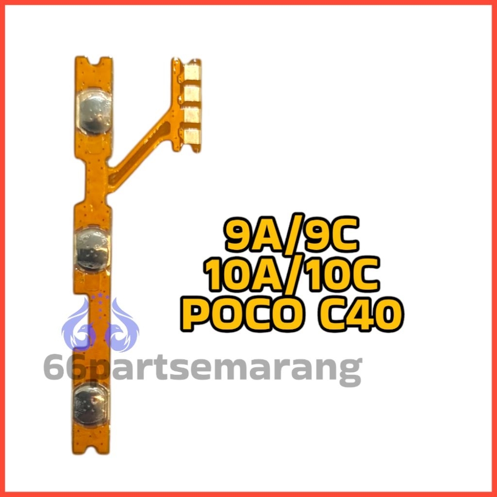 Flexibel Flexible Power On Off Volume Redmi 9A / 9C / 10A / 10C / Poco C40 Copotan Cabutan Bekas