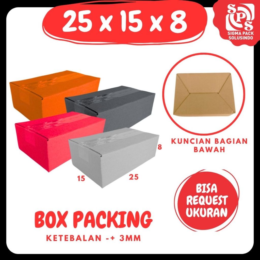 

Box 25x15x8 A0 / Kardus 25x15x8 A0 Packing Karton / Dus 25x15x8 A0 Kotak Botol Kemasan Zigma Box