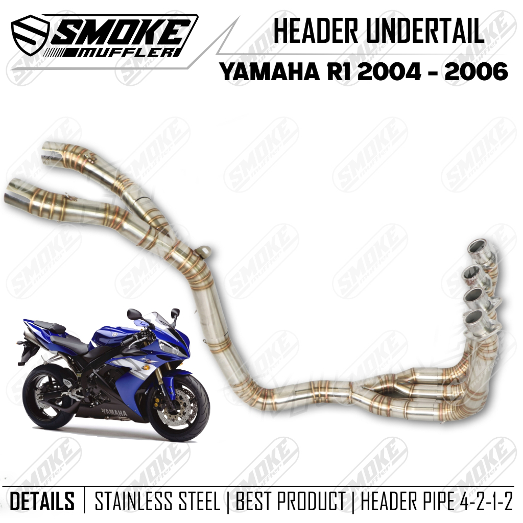 Header Knalpot Yamaha  R1 2007-2008 2004-2006 4-1-2, Leher Knalpot Yamaha R1