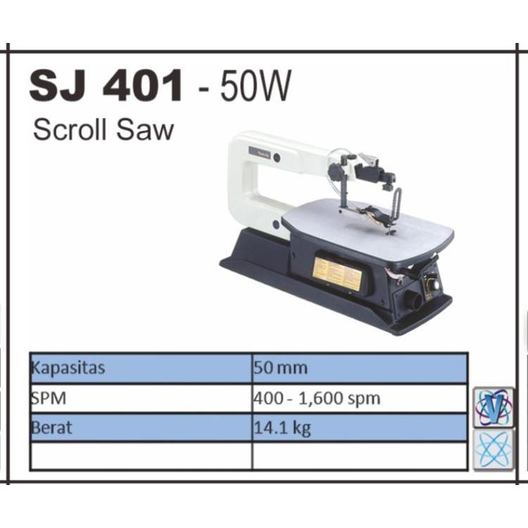 Makita SJ 401 / SJ401 - Mesin Gergaji Kayu Jahit Scroll Saw Original