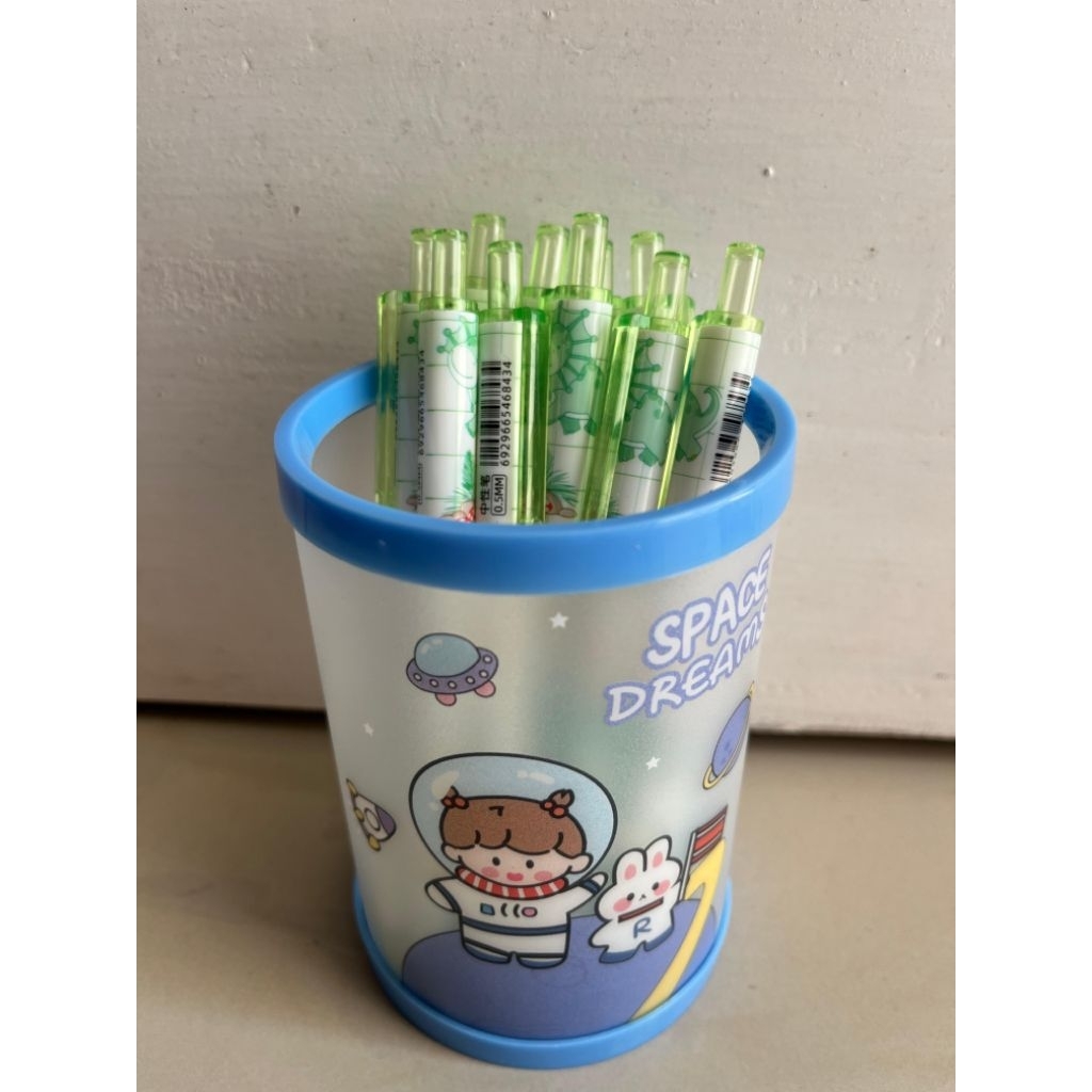 

Pulpen/Pena Gel Mekanik Motif Cartoon Dinosaurus Tinta Hitam