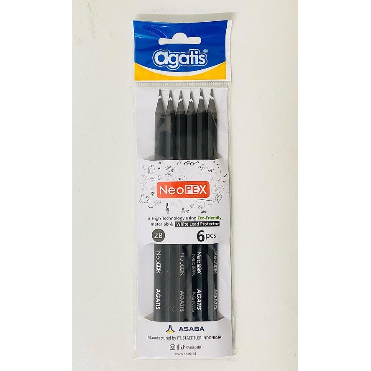 

[5046610] PENSIL 2B B6O01 NEOPEX BLACK 6PCS AGATIS