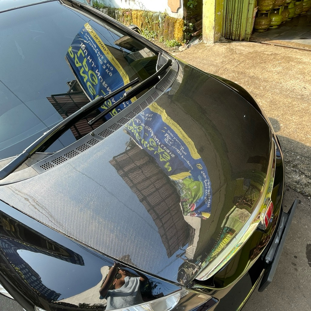 Kap Mesin Carbon Kevlar Civic FD Polos