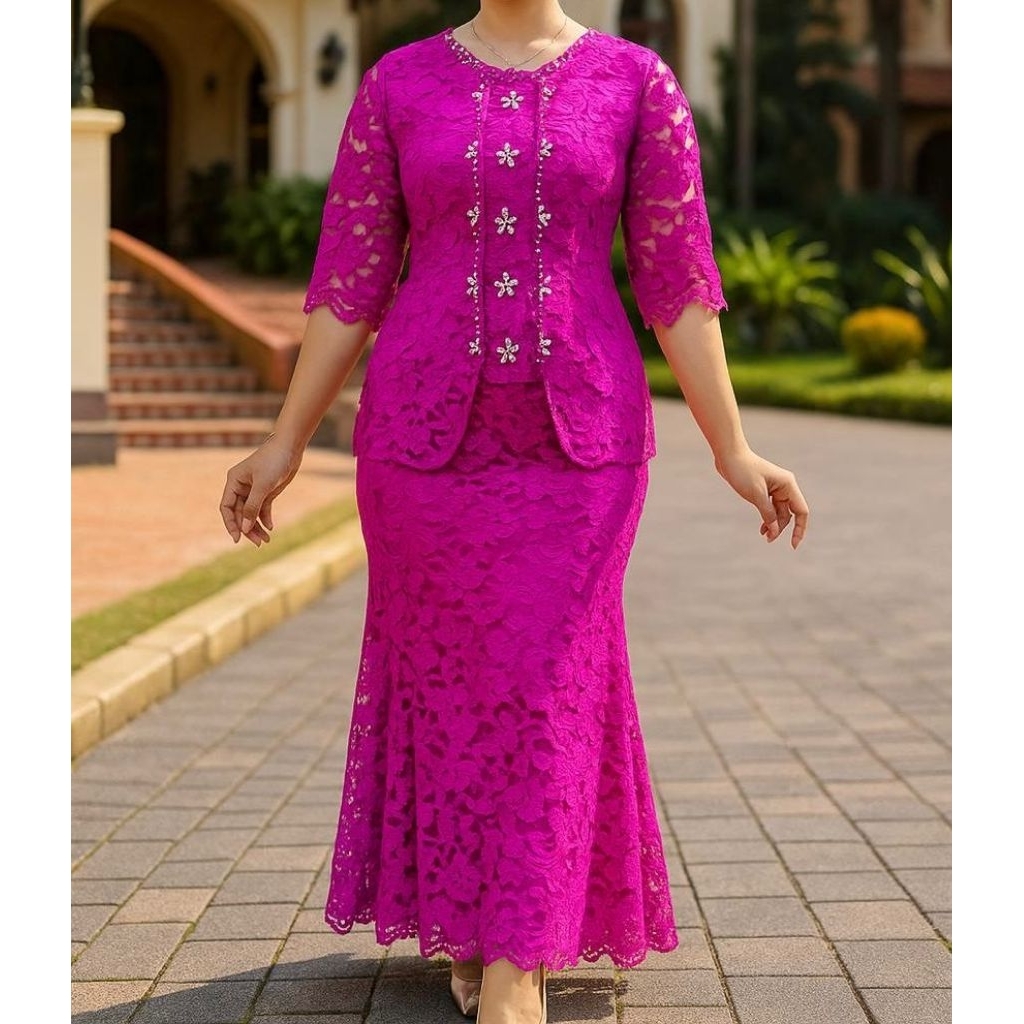 Setelan Kebaya Putu Baru Premium Full Payet