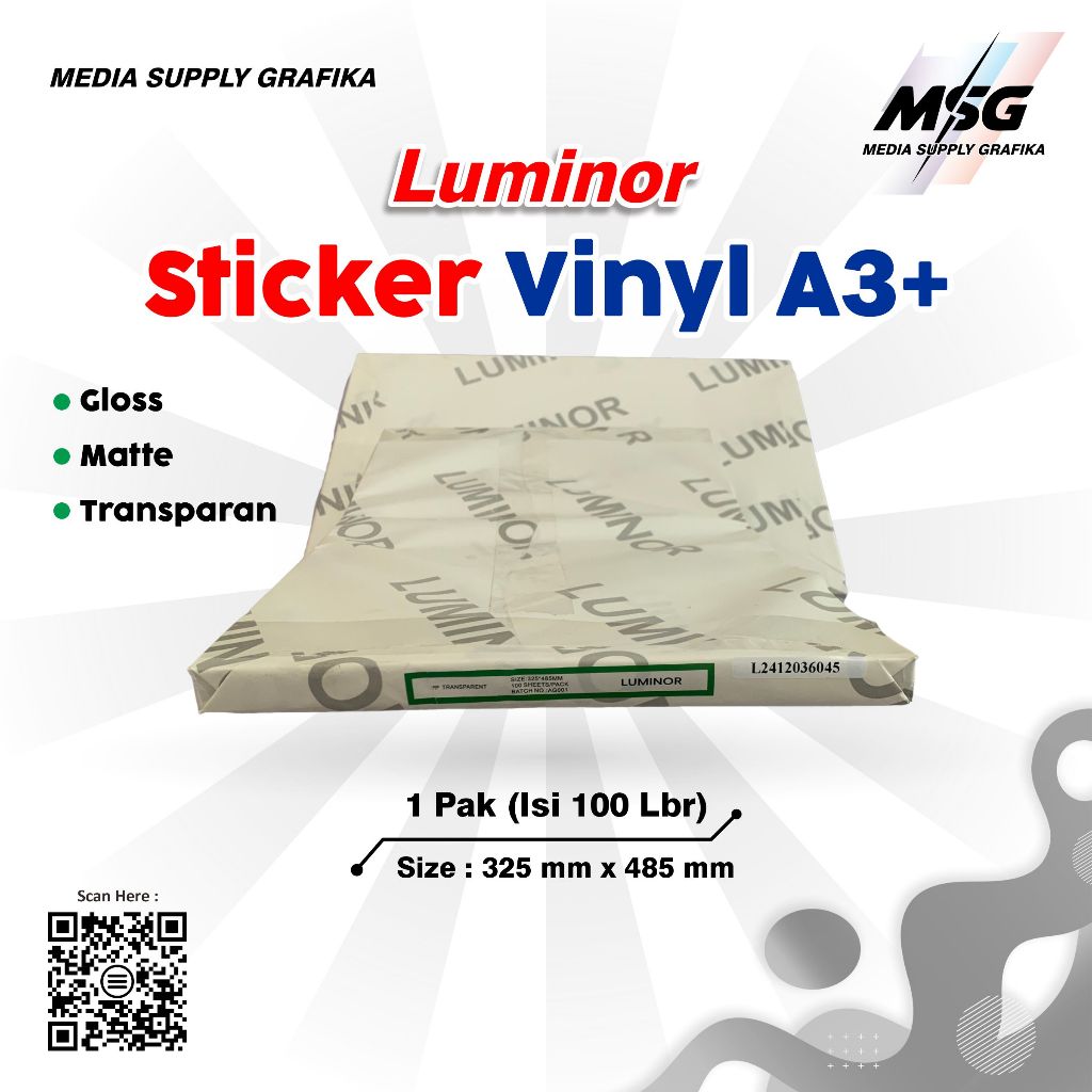 

Sticker Vinyl A3+ Luminor | Sticker Label A3+ | Glossy Matte Transparan