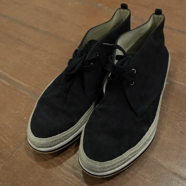 Prada Suede Ankle Boots Pria Hitam