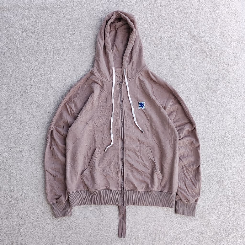 Ader Error 20ss Vader Zip Hoodie Beige Khaki