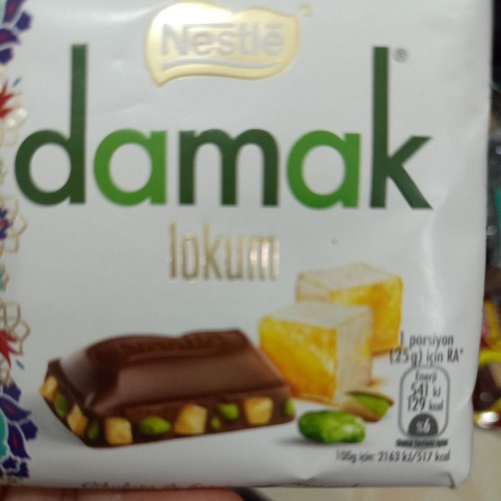 

coklat nestle full pistachio dan lokum asli dari Turki