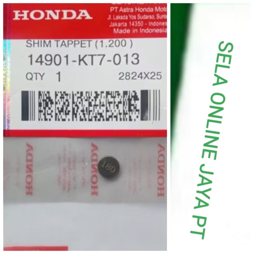 SIM klep CBR 150 Sonic 150 ukuran 180