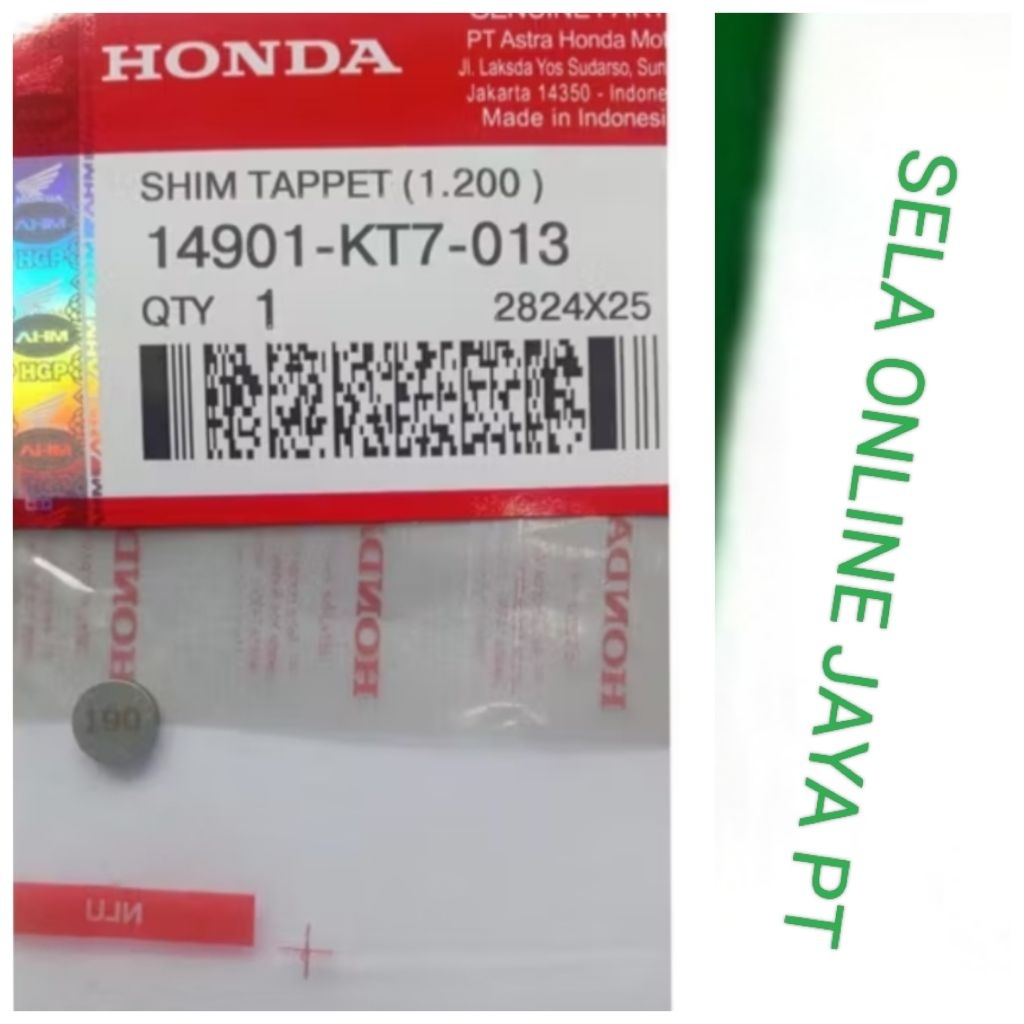 SIM klep CBR 150 Sonic 150 ukuran 190