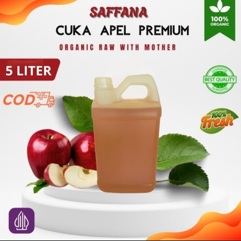 

Saffana - Cuka Apel Original With Mother 5 Liter - Paket Khusus Repacking
