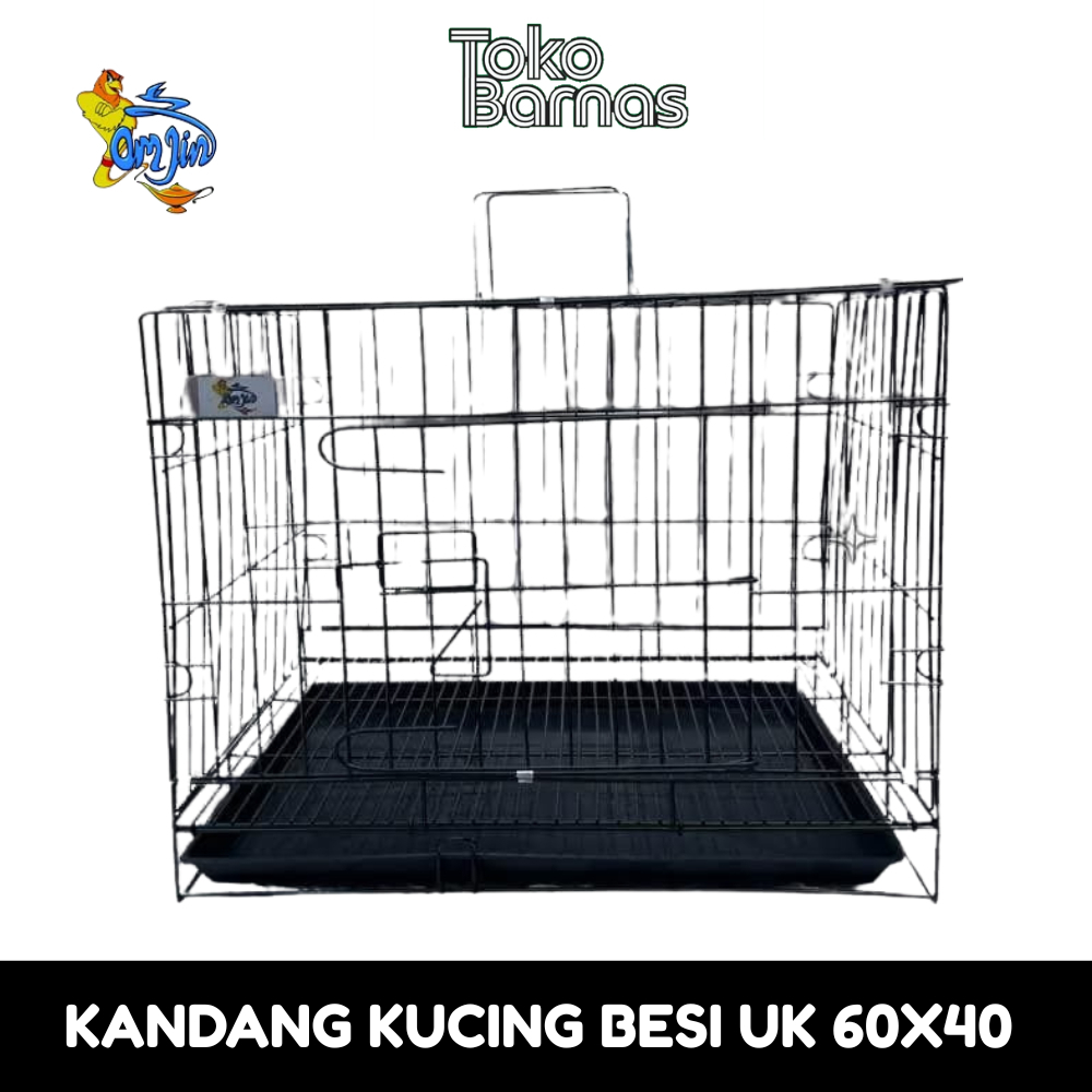 Kandang Kucing 60 cm x 40 cm merek OMJIN - KIRIM LANGSUNG OJOL