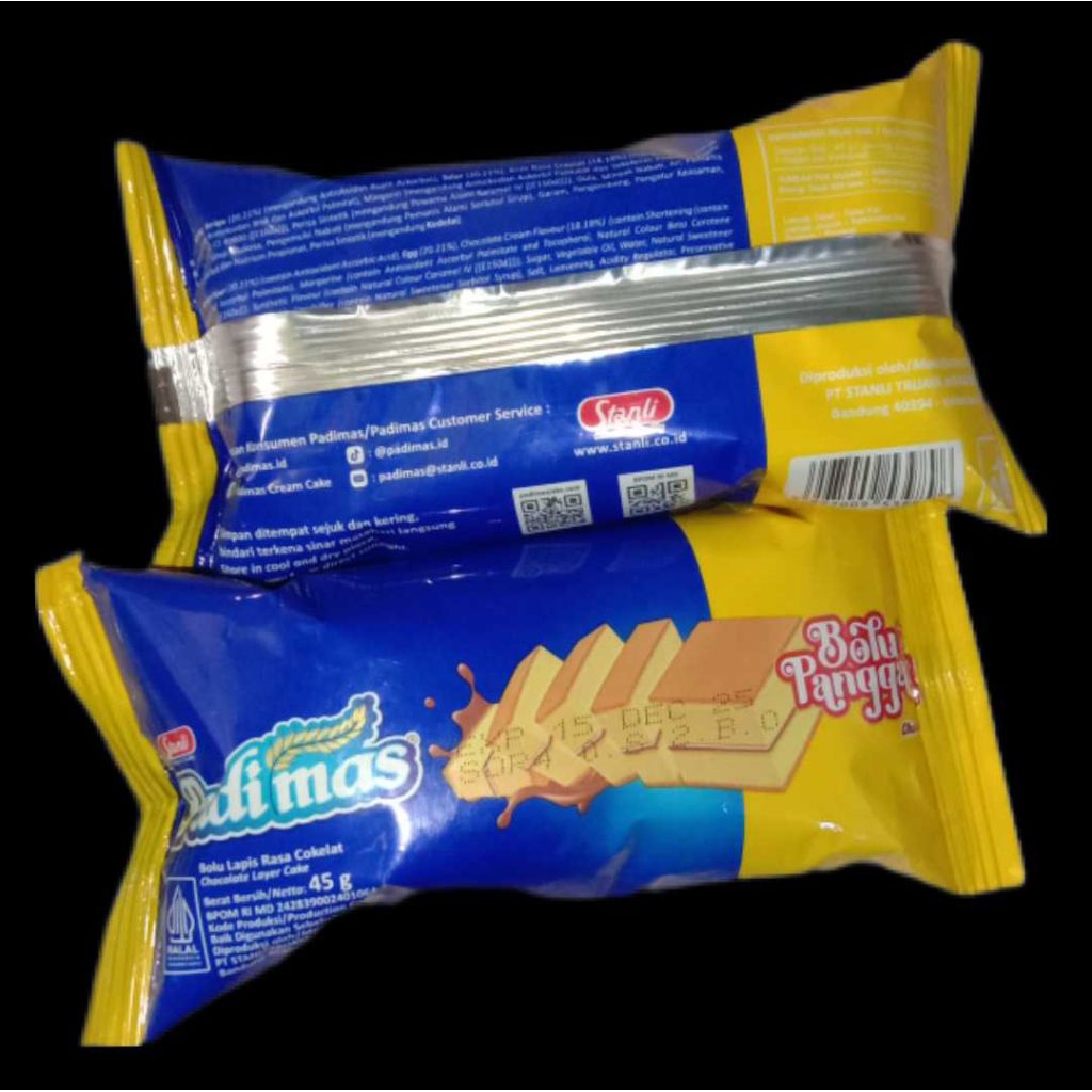 

Padimas Bolu Cokelat 45gr, Padimas Bolu Pandan 45gr
