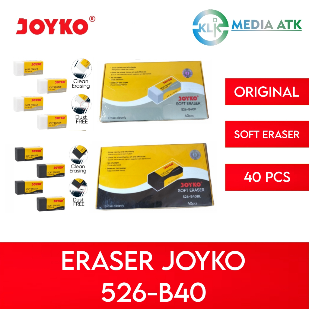 

Stip - Eraser - Penghapus Joyko 526-B40 - Isi 40 Pcs