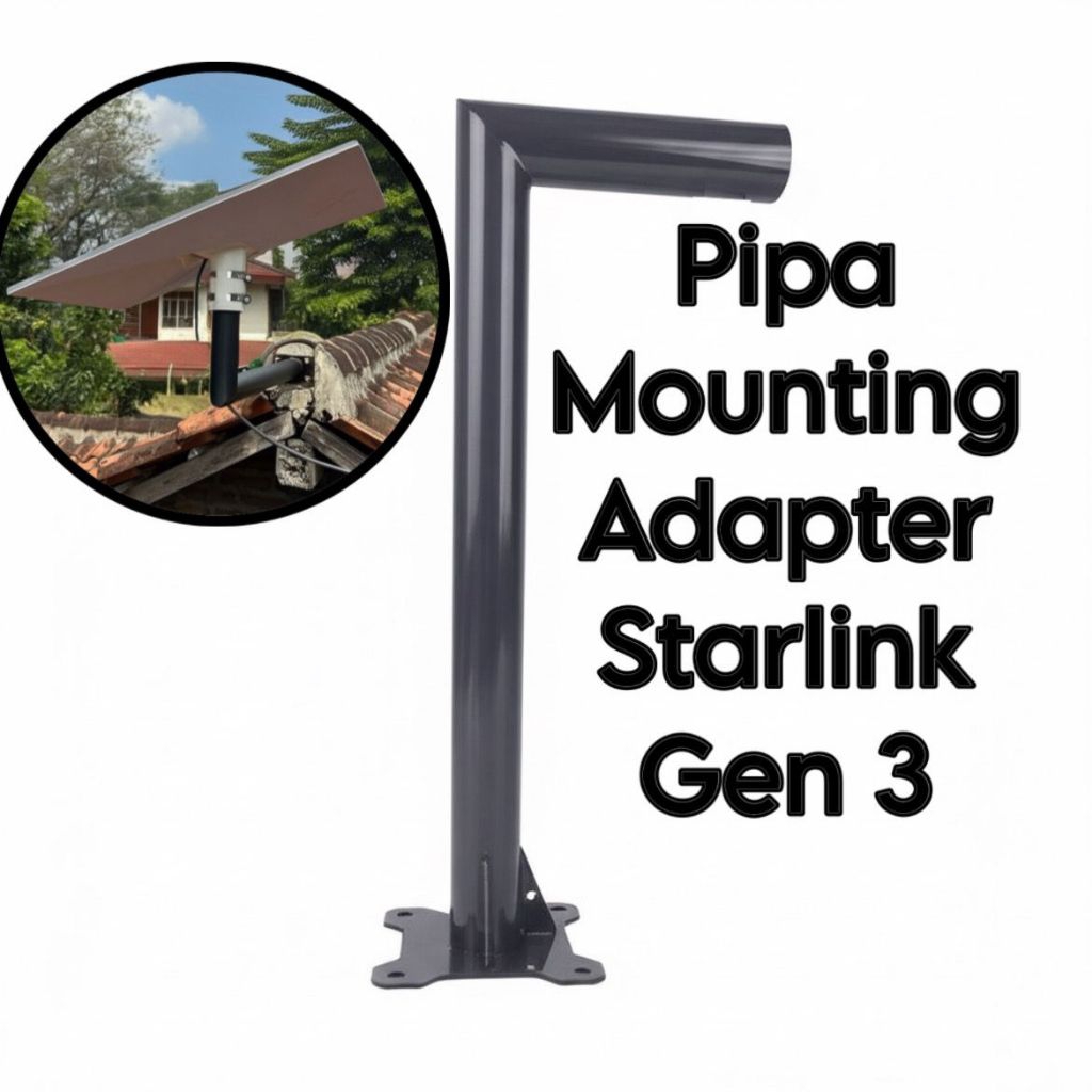 Mounting pipa pole besi starlink gen 3