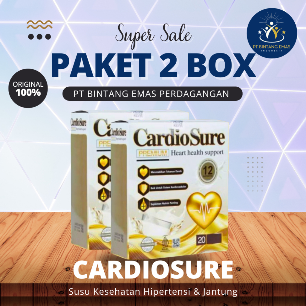 

CARDIOSURE PAKET 2 BOX | 100% Asli Original Resmi PT Bintang Emas Perdagangan Indonesia