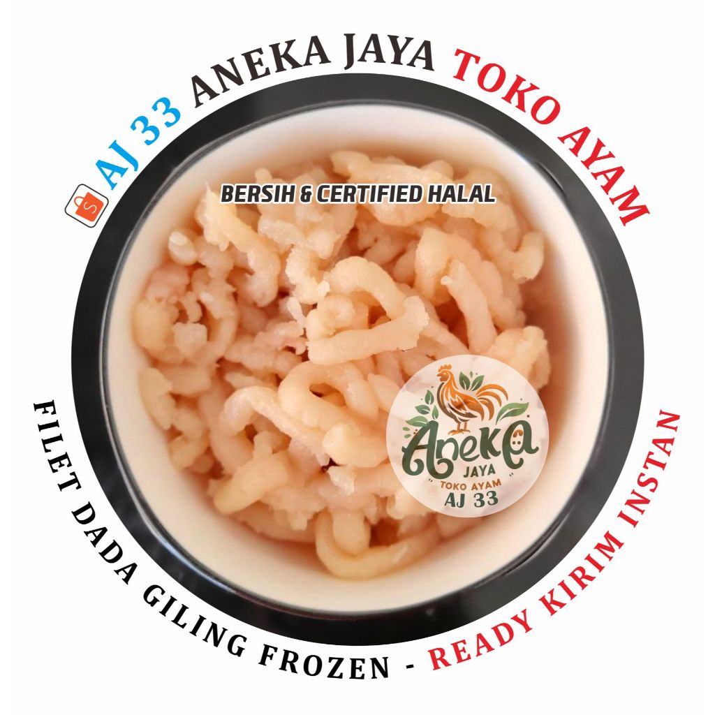 

filet dada giling frozen bersih halal kirim instan