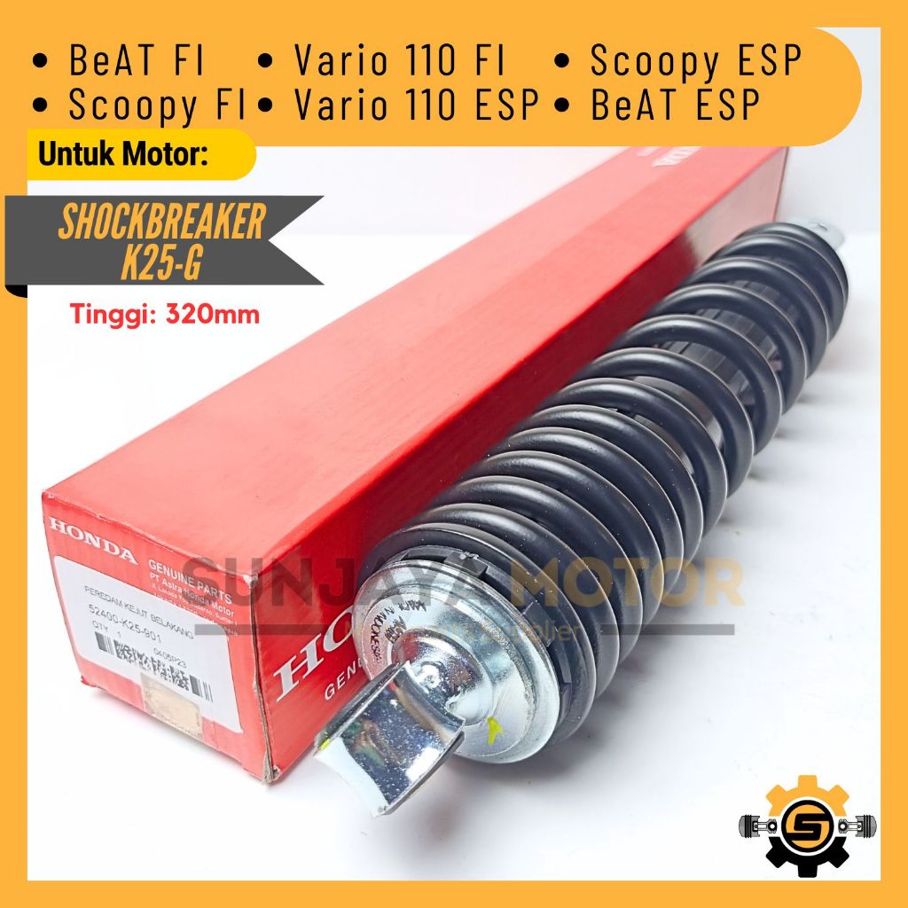 Shockbreaker K25 Shock Belakang Original Honda Beat FI Scoopy ESP Vario 110 LED Beat Pop BeAT ESP So