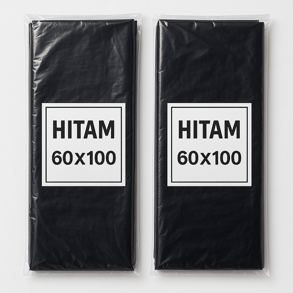 PLASTIK SAMPAH HITAM 60x100