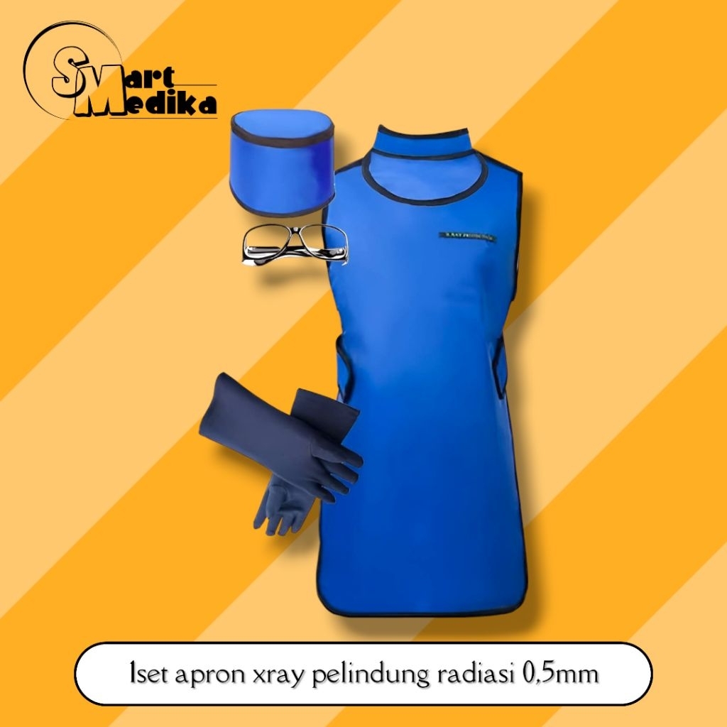 1 SET APRON XRAY LEAD SINGLE / APRON XRAY CAP / APRON TYROID XRAY / KACAMATA PB XRAY / APRON LEAD GL