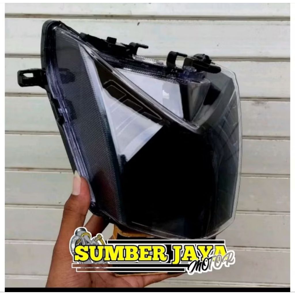 lampu depan Honda Beat fI fi Reflektor hitam smoke custom lampu depan Beat fi 2012-2016 lampu depan 