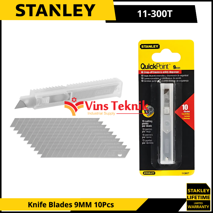 

STANLEY 11-300T Isi Cutter Cuter Knife Blades 9mm 10Pcs 11-300