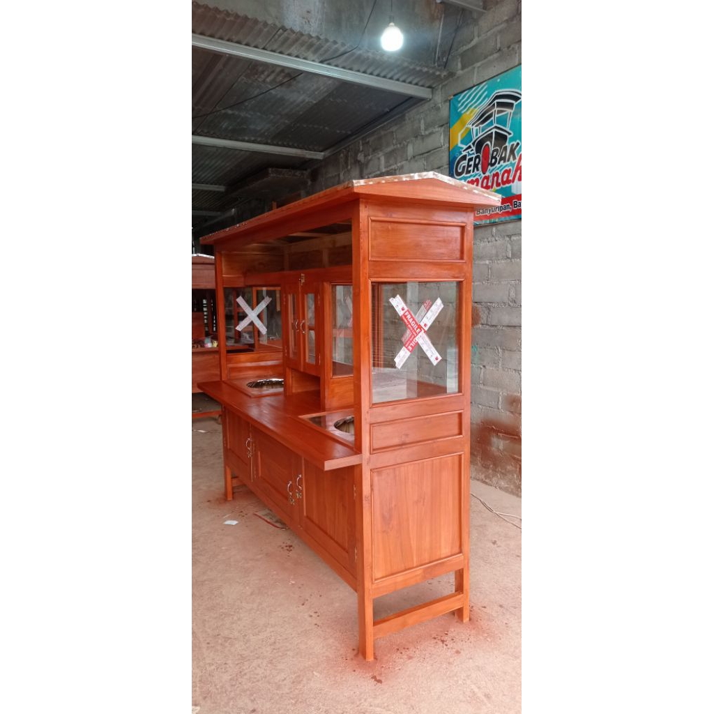 gerobak mie ayam bakso kayu jati