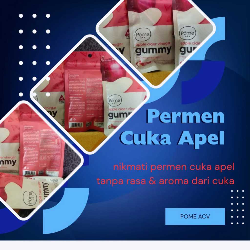 

Permen Cuka Apel Pome 1 Bungkus Isi 10 | Pome ACV Cuka Apel Apple Suplemen Diet Vegan Detox
