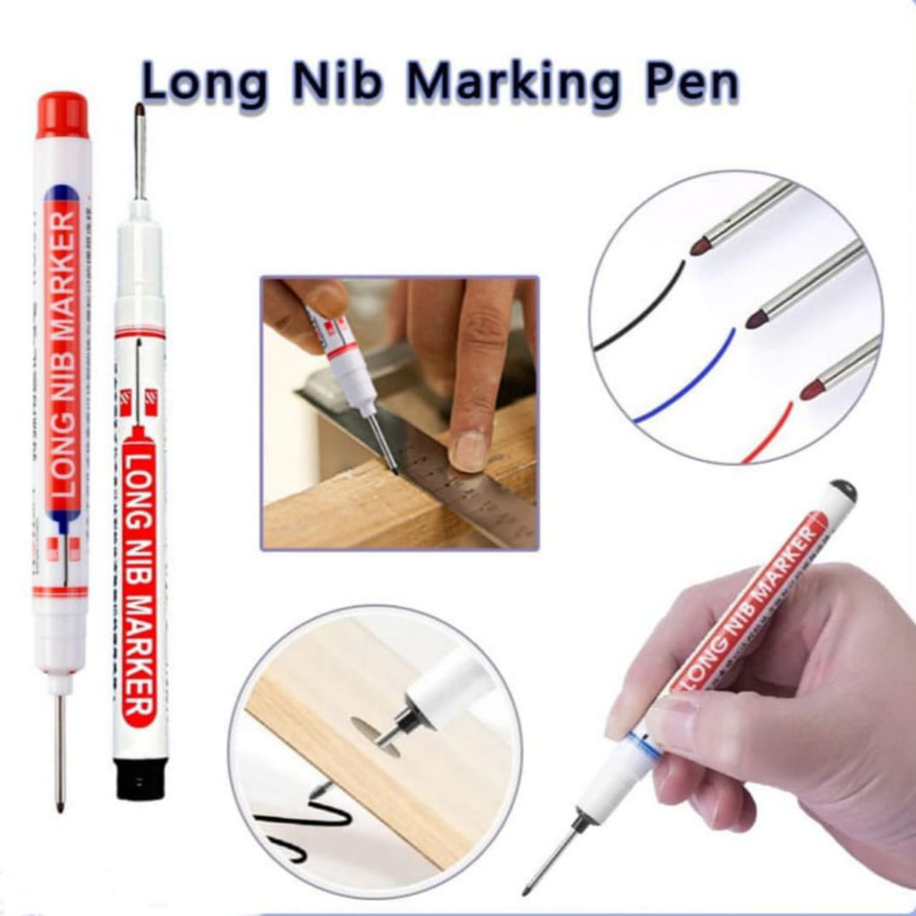 

AFSHARI STORE - Spidol Pertukangan Kepala Panjang / Alat Tulis Penanda Spidol Long Nib Head Marker Multifungsi
