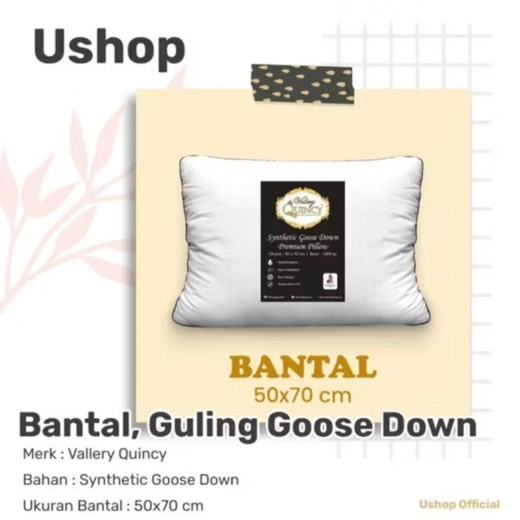 Bantal Vallery Quincy Original – Bantal Tidur Empuk & Nyaman | Anti Kempes