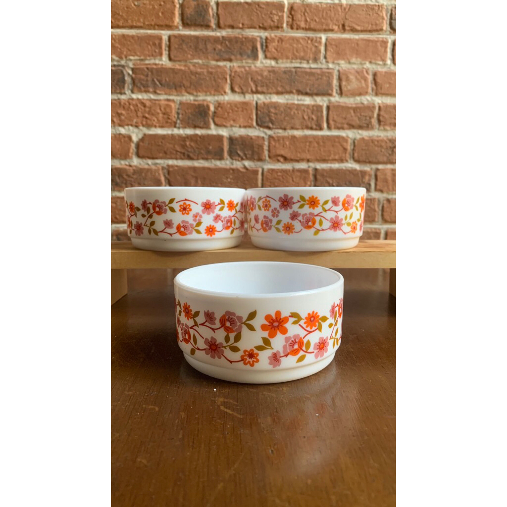 Mangkok Vintage Pyrex Arcopal - France Seri Scania diproduksi sekitar tahun 1970-an