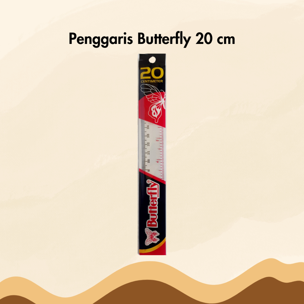 

Penggaris Butterfly 20 cm Garisan Mistar Ruler
