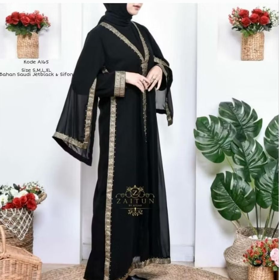 #2 Abaya layer sifon Abaya anak dubai kom 1 & 2- Gamis couple anak ibu terlaris dan kekinian - abaya