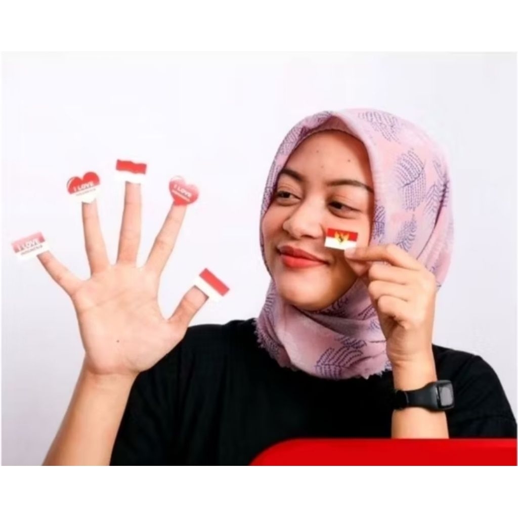 

STIKER PIPI BENDERA MERAH PUTIH/17 AGUSTUS/STIKER MERAH PUTIH ISI 25-25 PCS