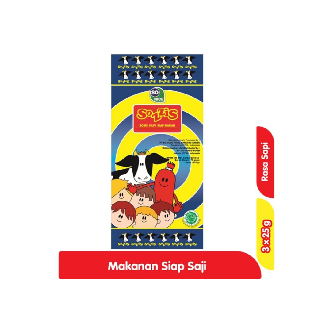 

Sogood Sozzis Sosis Siap Makan rasa Sapi 75gram