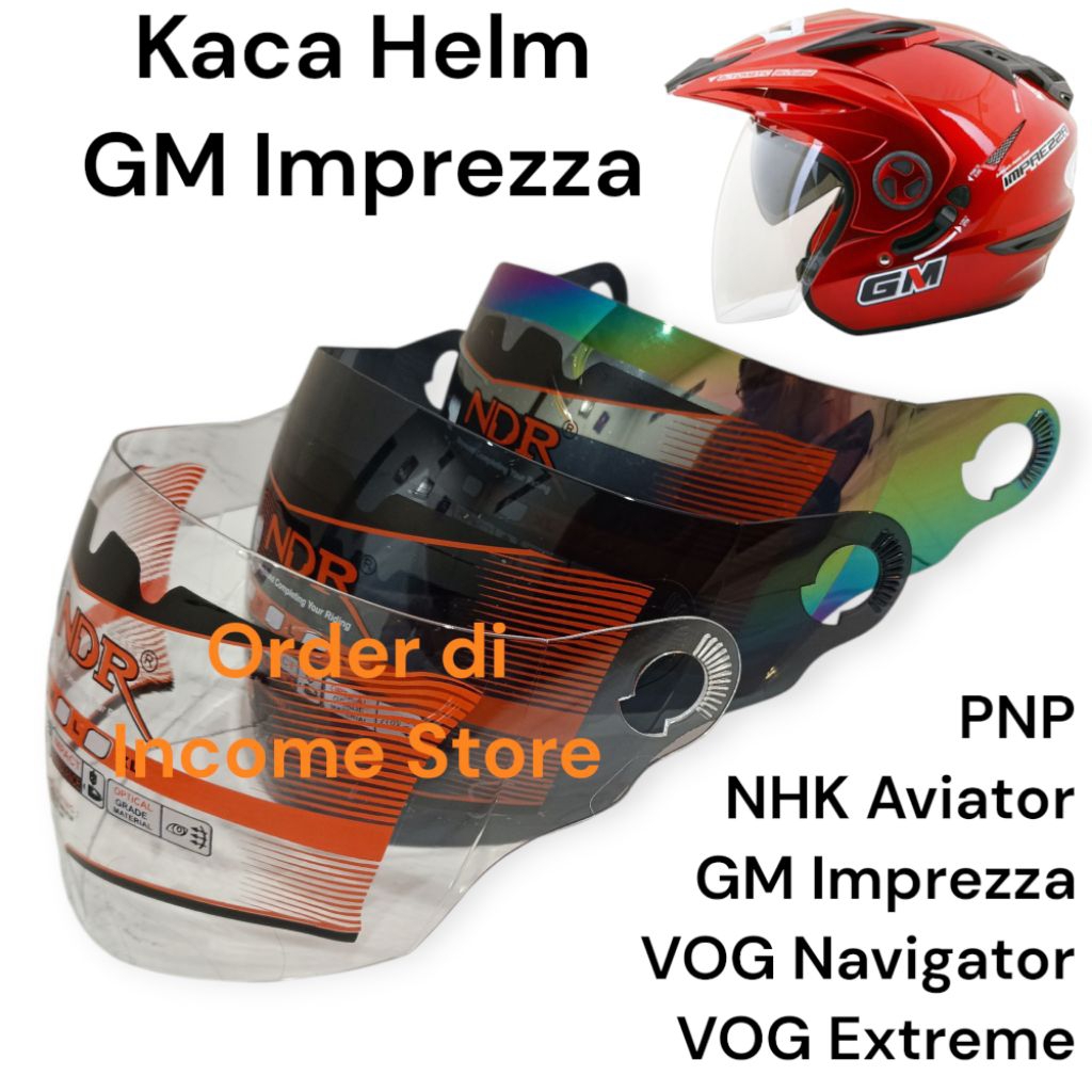 Kaca Helm GM Imprezza Kaca Visor Helm GM Imperesa Kaca GM Topi Double Visor