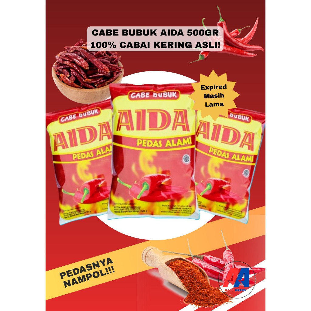 

Cabe Bubuk Extra Pedas Aida 500gr