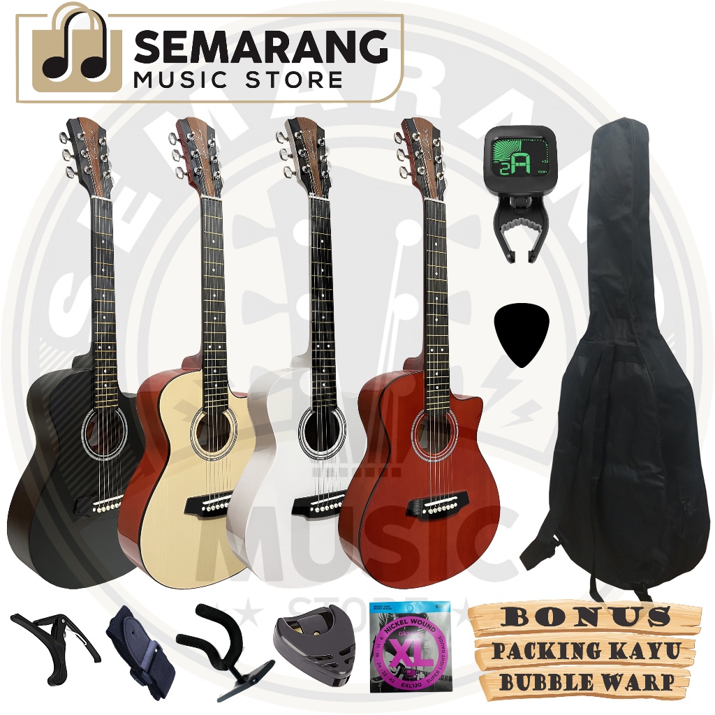Gitar Akustik ¾  Cole Clark Custom Tanam Besi Gitar 3/4 Cole Clark Custom Termurah Paket Super Kompl