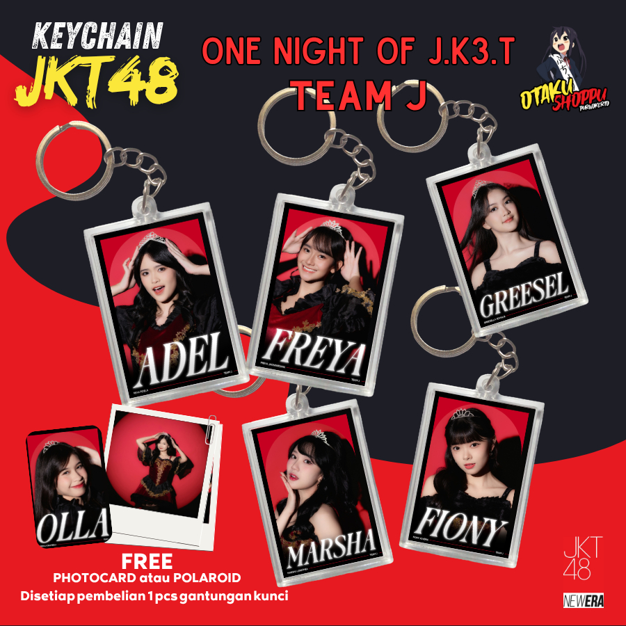 Keychain / Gantungan Kunci Akrilik JKT48 TEAM J "One Night Of J.K.T" Fanmade ver. 1