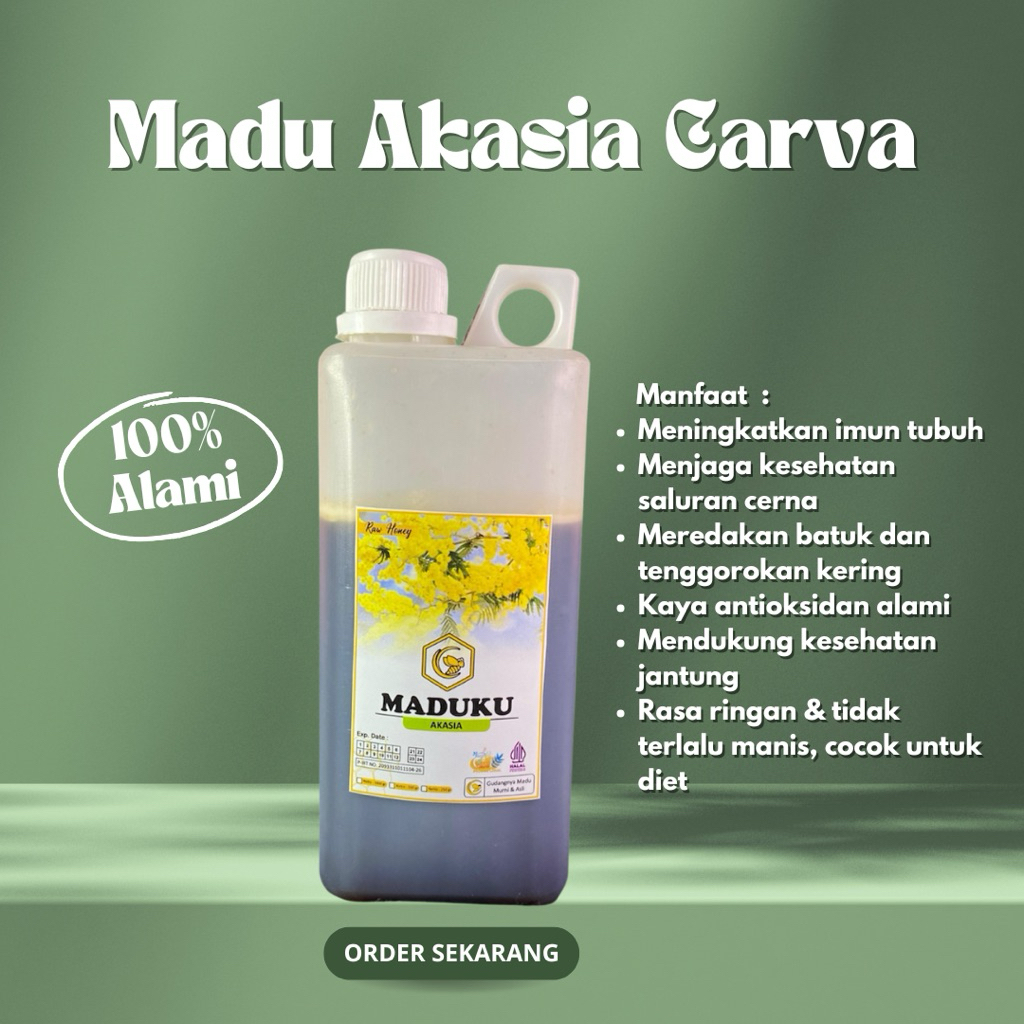 

1kg Madu Akasia Carva - Madu Mentah Madu Murni