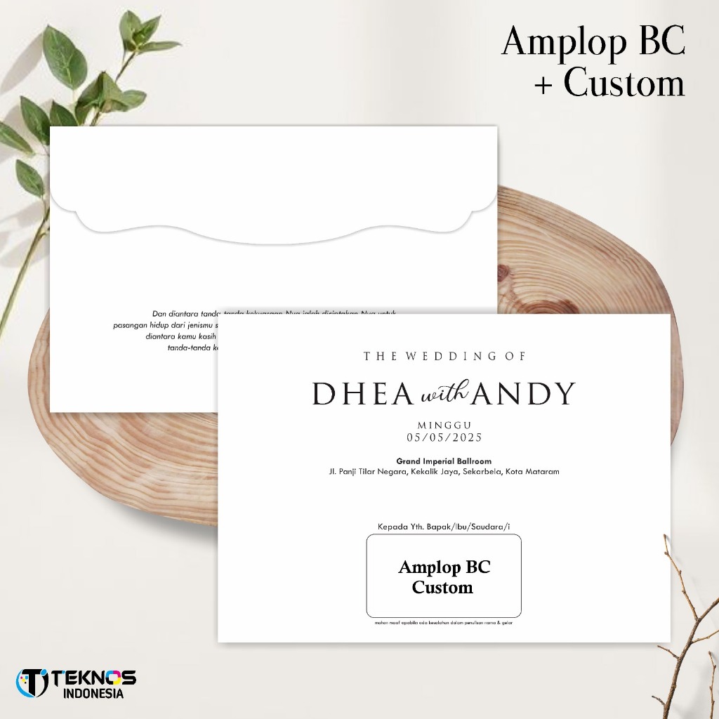 

CETAK AMPLOP UNDANGAN CUSTOM - AMPLOP KRAFT DAN BC