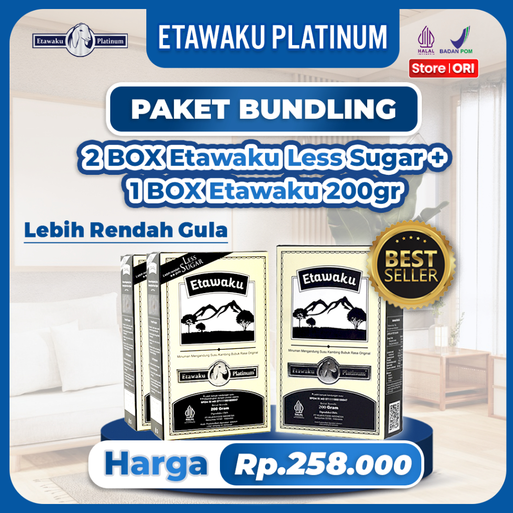 

Bundling Hemat Etawaku 2 Box Etawaku Rendah Gula + 1 Box Etawaku Platinum Original - Atasi Masalah Pernafasan dan Paru Paru Sesak Nafas Asma Official Store