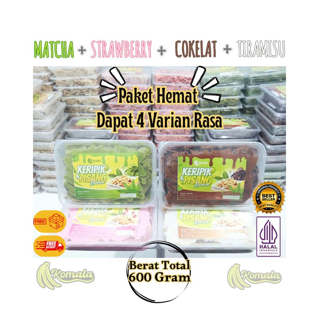 

Keripik Pisang Coklat Lumer PAKET HEMAT 4 Box dan 2 Box 150gram