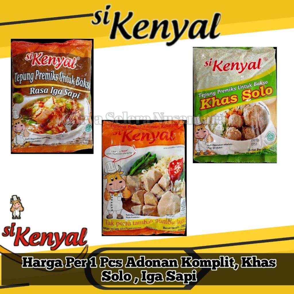 

Si Kenyal Tepung Adonan Bakso Komplit, Khas Solo, Iga Bakar 250 Gram