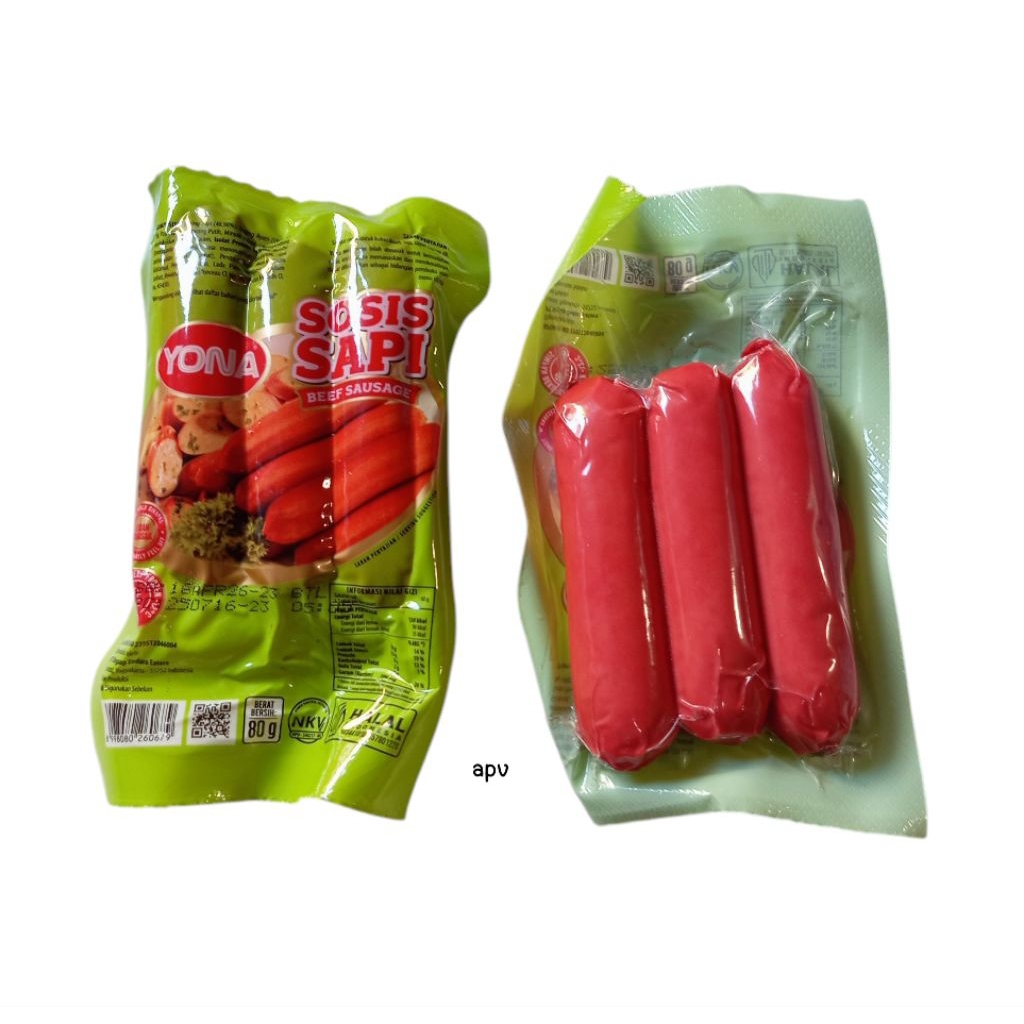 

sosis sapi yona 80 gram isi 3 sosis