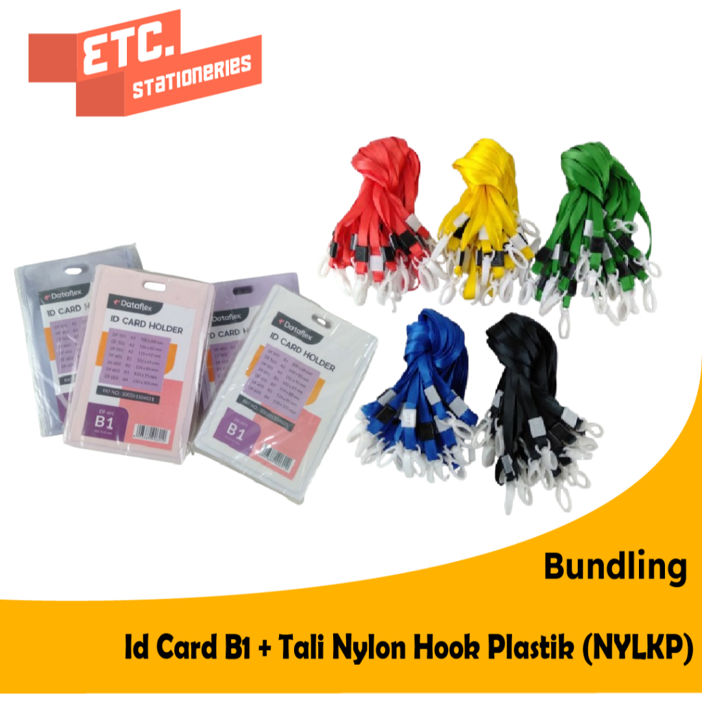 

Paket Bundling Id Card B1 + Tali Nylon Hook Plastik (NYLKP)