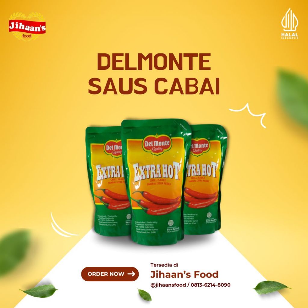 

Delmonte Saus Cabai Extra Hot 1 kg - Jihaan's Food Medan