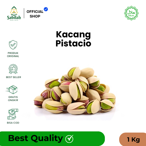 

Kacang Pistachio 1 Kg Premium | Rasa Gurih Sehat | Cemilan Kaya Nutrisi