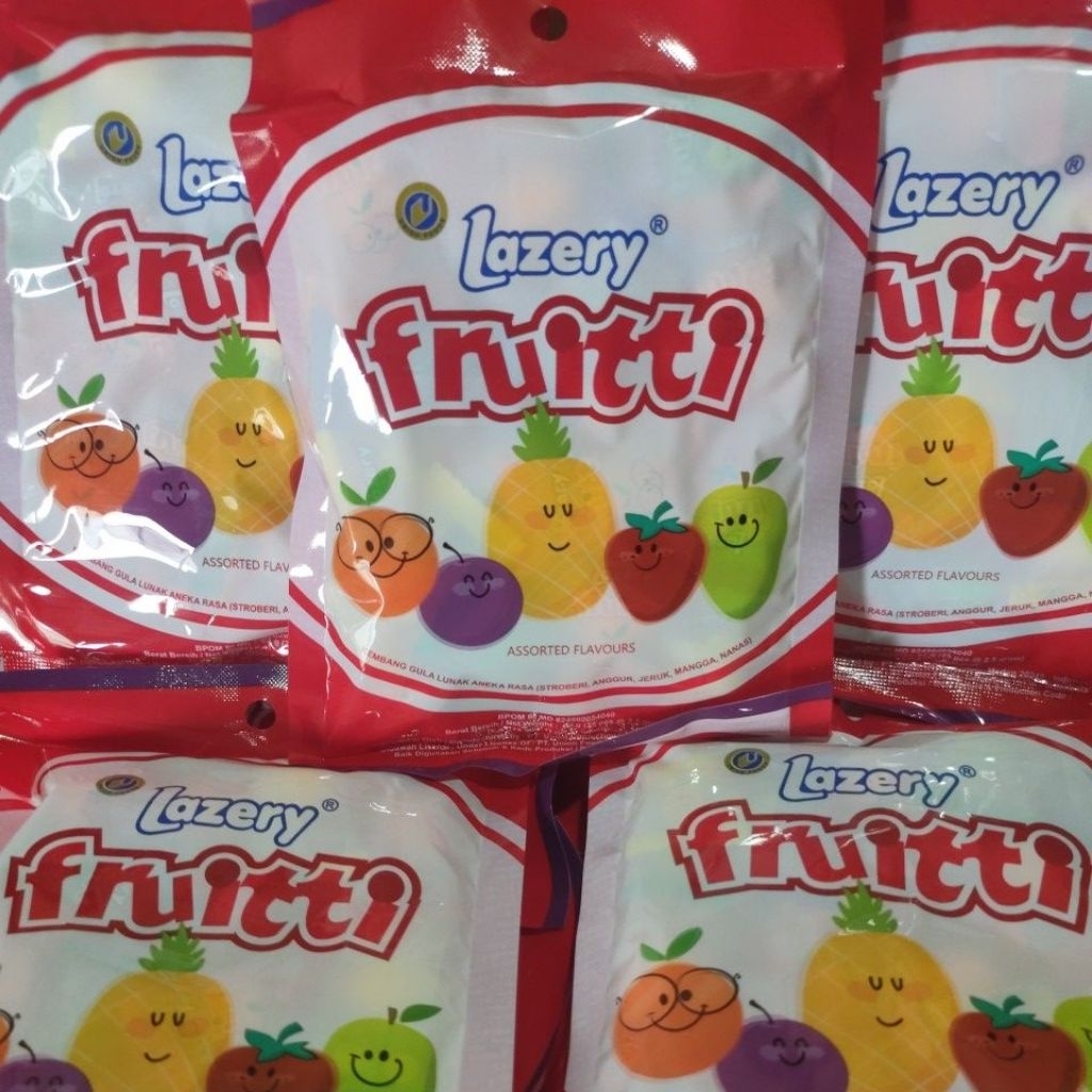 

Bag✓Lazery Fruitti assorted✓62gr ( 25pcs @2,5gr)